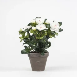 Maceta azalea blanca artificial 27cm