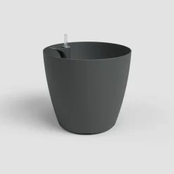 Maceta de autorriego Artevasi antracita mate San Remo