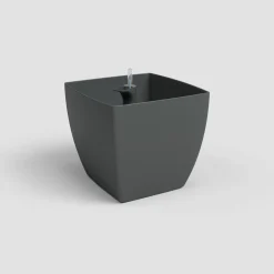 Maceta de autorriego Artevasi antracita mate Siena
