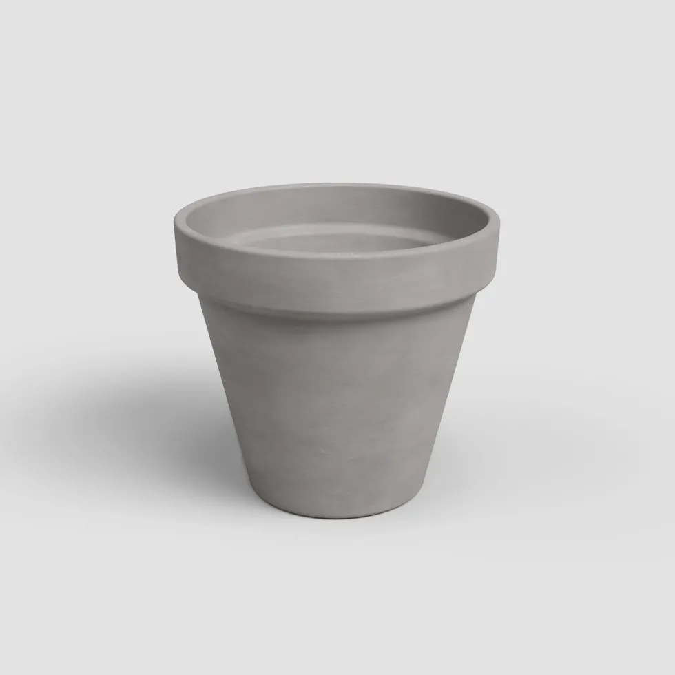 Maceta de barro Artevasi gris Amalia