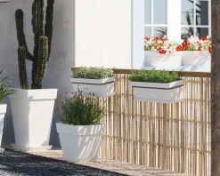 Maceta de plástico Artevasi antracita Capri jardinera