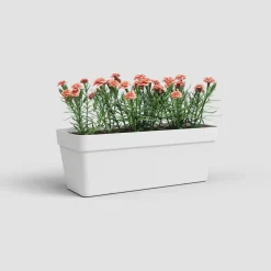 Maceta de plástico Artevasi blanca Capri jardinera