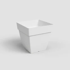 Maceta de plástico Artevasi blanca Capri cuadrada