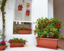 Maceta de plástico Artevasi terracota Venezia jardinera XL