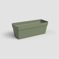 Maceta de plástico Artevasi verde grisaceo Capri jardinera con reserva de agua