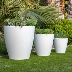 Maceta de Resina Violeta Blanco - New Garden