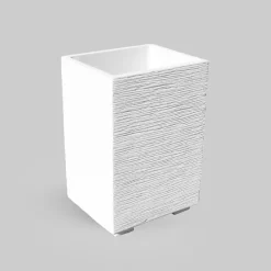 Maceta Framusa de gres Keros blanca (Cubo)
