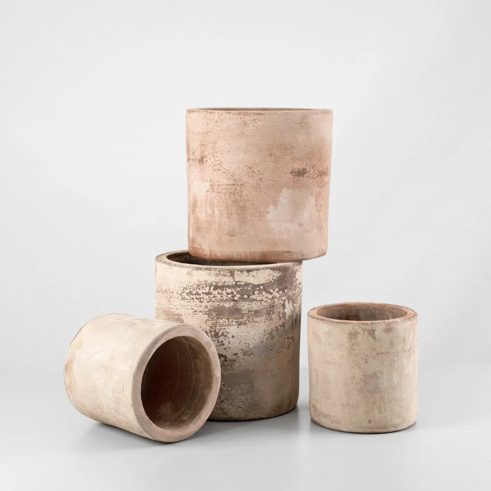Maceta Fronda Antique Cilindro Sifo