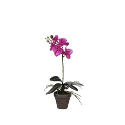 Maceta orquídea artificial púrpura - 48x13cm