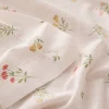Mantel de algodón efecto lino con estampado de flores Florgu