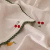 Mantel de algodón efecto lino con frutas bordadas Granfru
