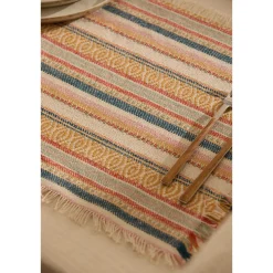 Mantel individual jacquard de algodón Vedra