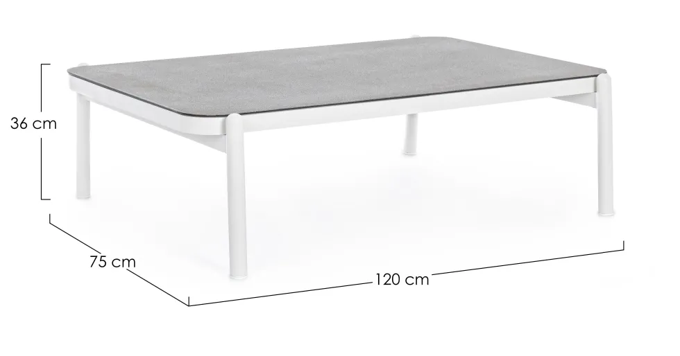 Mesa de centro para jardín Bizzotto FLORENCIA blanco