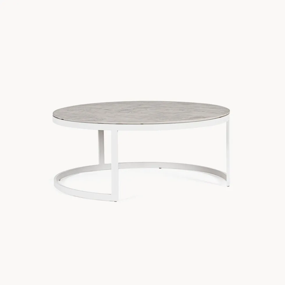 Mesa de centro para jardín Bizzotto TALUNAS blanca