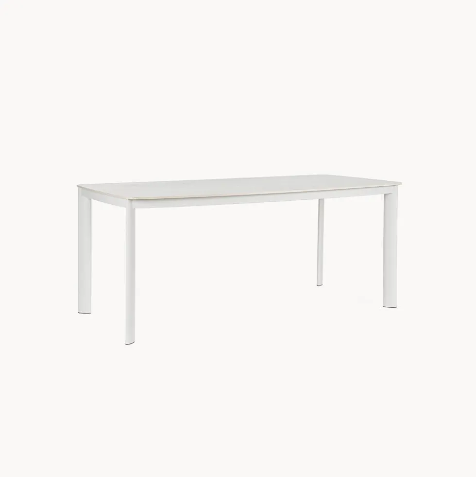 Mesa de comedor exterior Bizzotto ALCORA blanco extensible