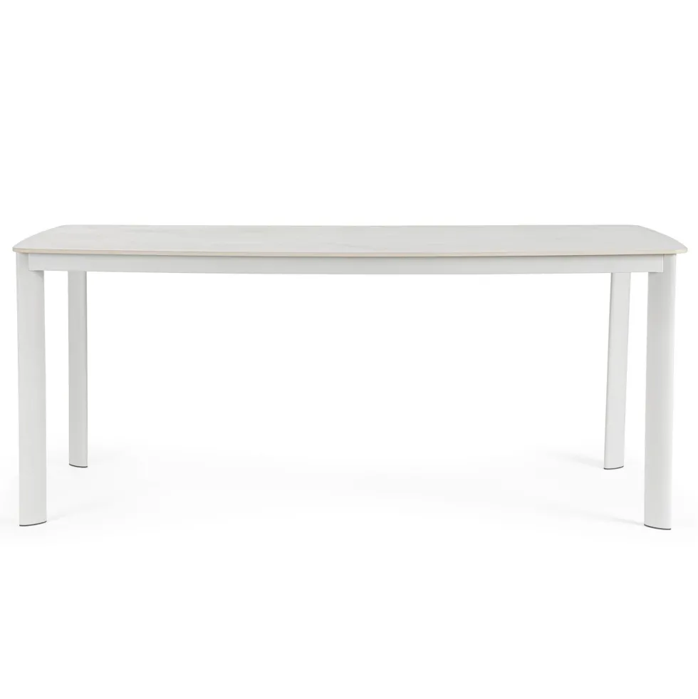 Mesa de comedor exterior Bizzotto ALCORA blanco extensible