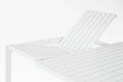 Mesa de comedor exterior Bizzotto KIPLIN cuadrada/rectangular blanca extensible