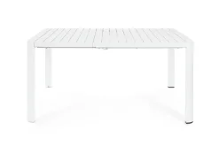Mesa de comedor exterior Bizzotto KIPLIN cuadrada/rectangular blanca extensible