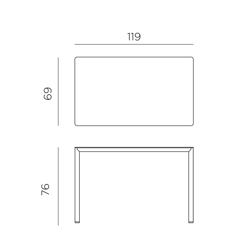 Mesa de comedor exterior Nardi PIAVE corda