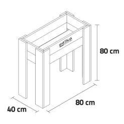Mesa de huerto elevada de madera