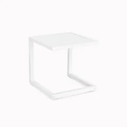 Mesa de jardín auxiliar Bizzotto HILDE blanca