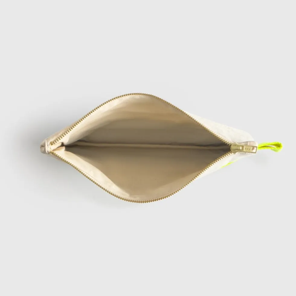 Neceser de algodón con cinta decorativa Gem