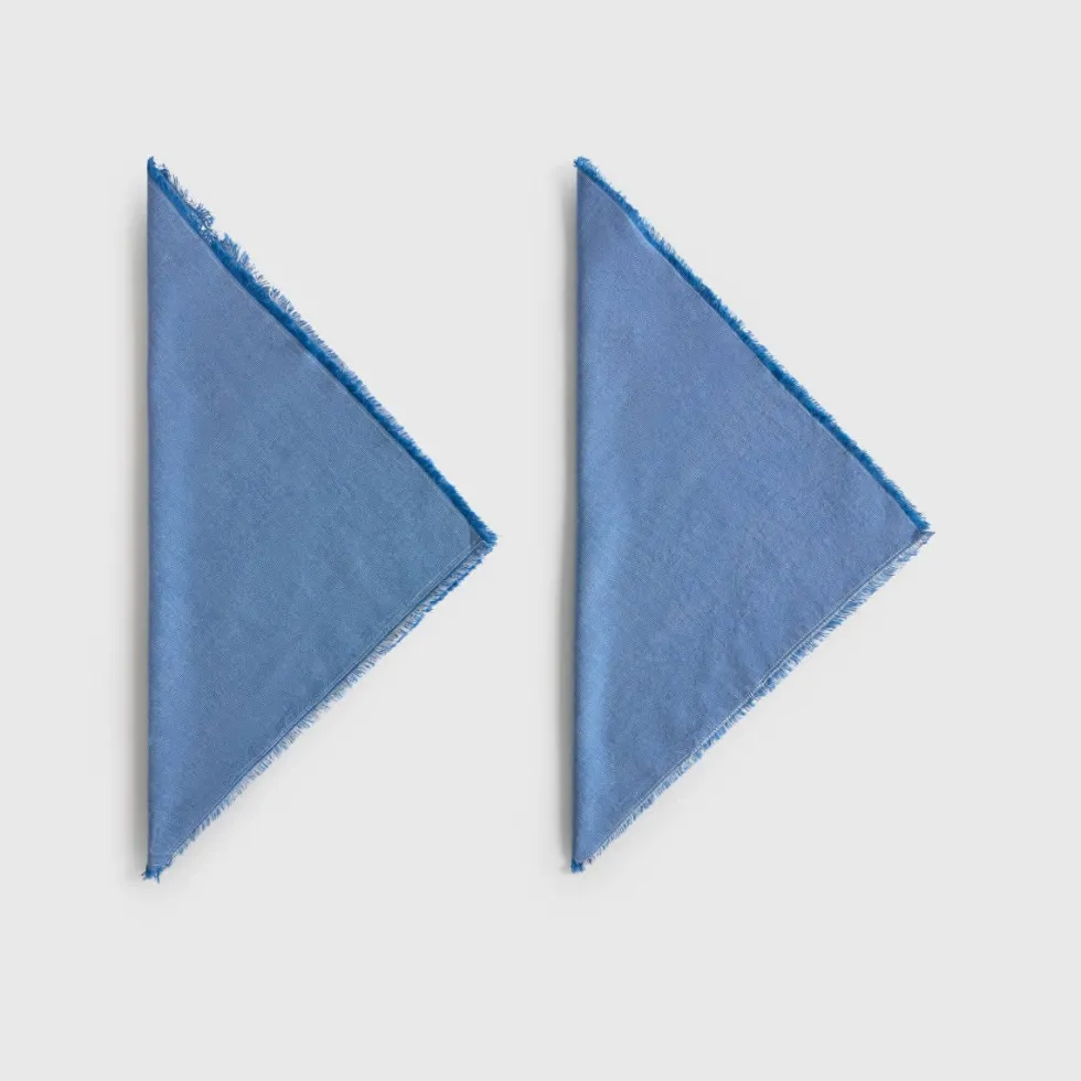 Pack de 2 servilletas de algodón desflecadas Venusa
