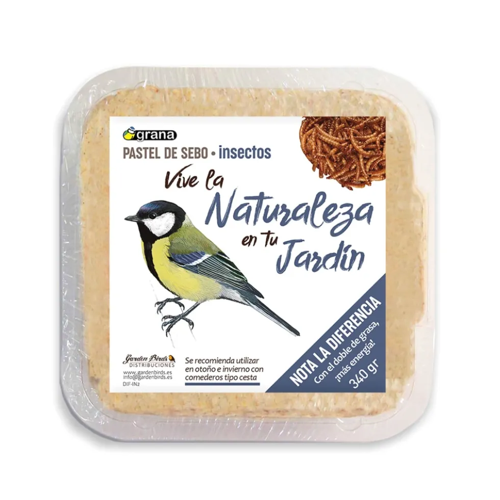 Pastel de sebo con larvas de insectos (340 g)