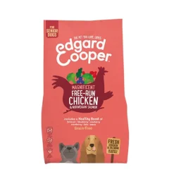 Pienso de pollo y salmón sin cereales para perros Senior Edgard&Cooper