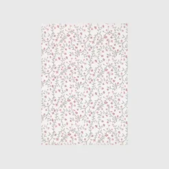 Plaid con flores y flecos Lapla