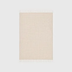 Plaid de cuadros con flecos Vipla