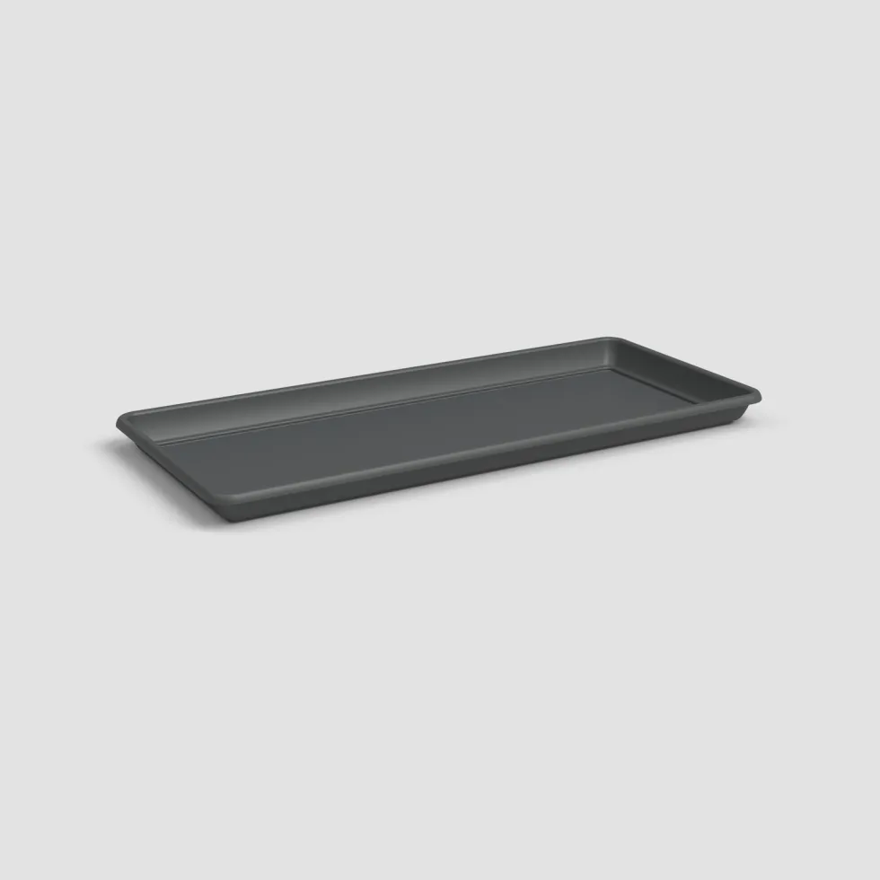 Plato de plástico Artevasi antracita Venezia rectangular