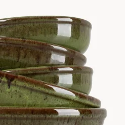 Plato para Kokedama terracota verde