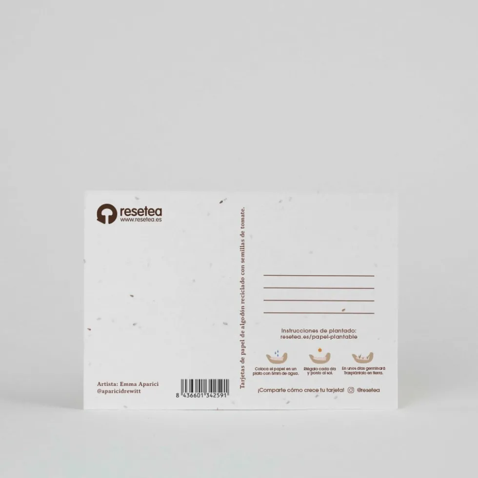 Postal Plantable "Love is in the Earth" Resetea