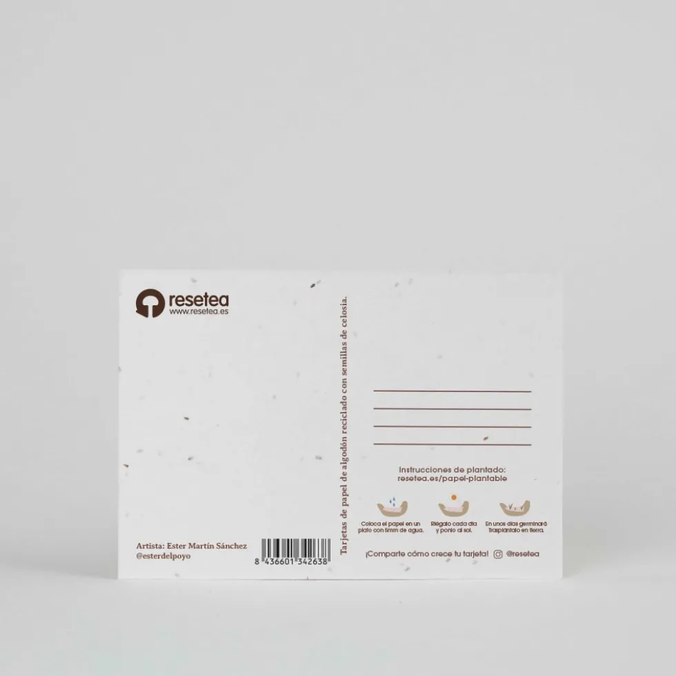 Postal Plantable "Que la naturaleza te acompañe" Resetea