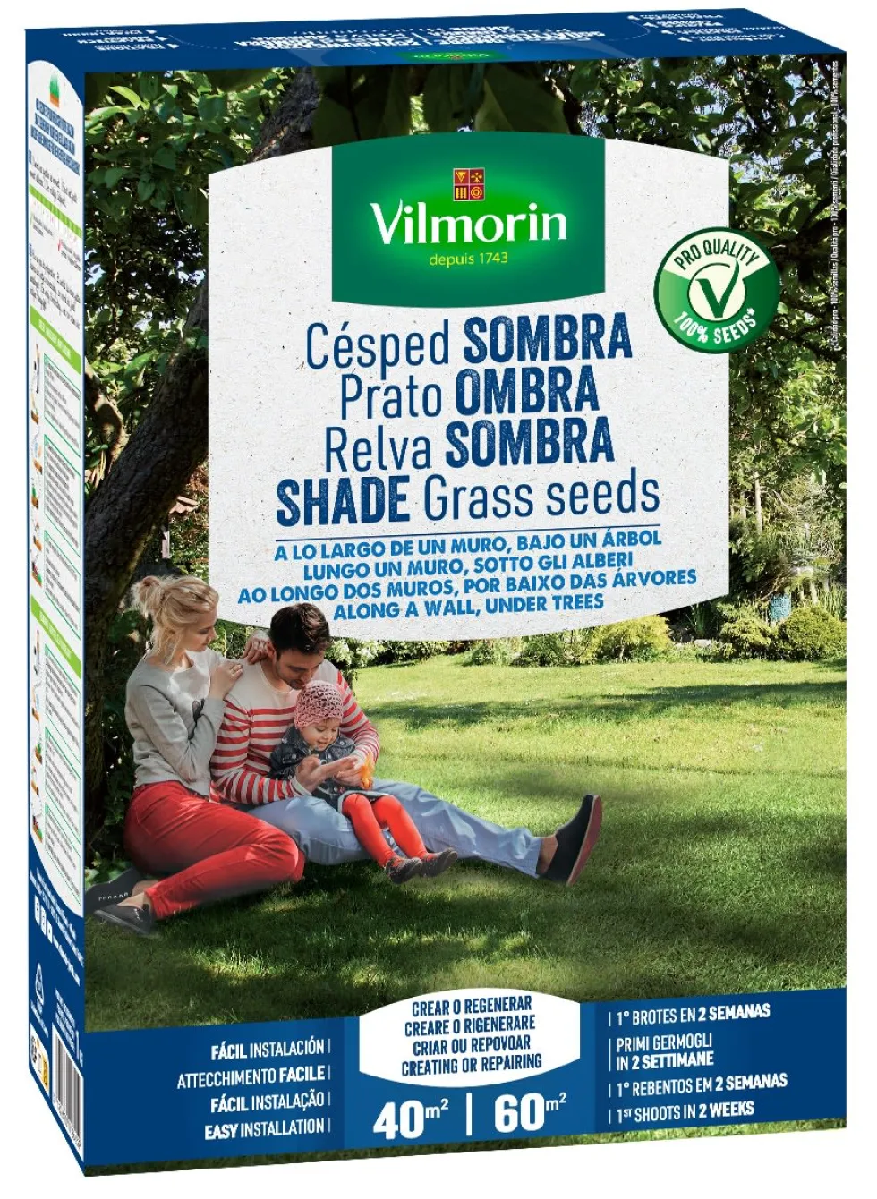 Semillas de césped Vilmorin en sombra