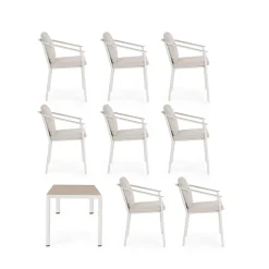 Set de mesa y sillas jardin Bizzotto ULISES piezas