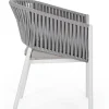 Silla de jardín Bizzotto FLORENCIA blanco con brazos