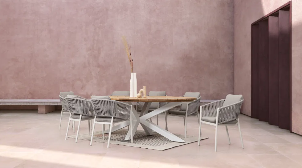 Silla de jardín Bizzotto FLORENCIA blanco con brazos