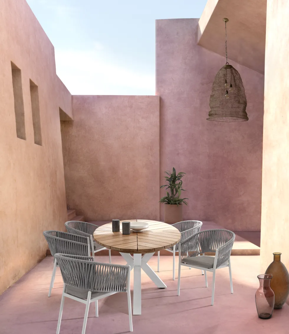 Silla de jardín Bizzotto FLORENCIA blanco con brazos