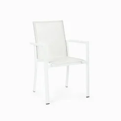 Silla de jardín Bizzotto KONNOR blanco con brazos