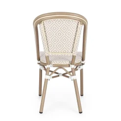 Silla de jardín Bizzotto SILVEIRA beige/blanco