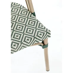 Silla de jardín Bizzotto SILVEIRA verde/blanco