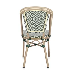 Silla de jardín Bizzotto SILVEIRA verde/blanco
