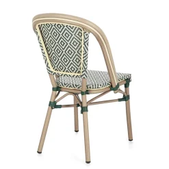 Silla de jardín Bizzotto SILVEIRA verde/blanco