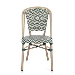 Silla de jardín Bizzotto SILVEIRA verde/blanco