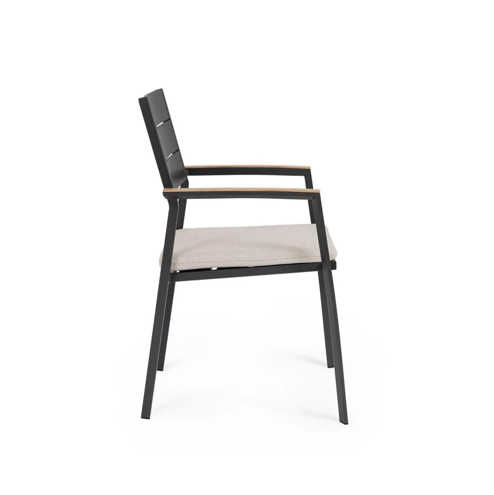 Silla de jardín Bizzotto ZELMAR antracita