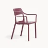 Silla de jardín Nardi CASSIA borgogna con brazos