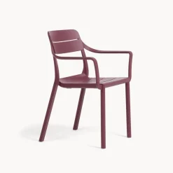 Silla de jardín Nardi CASSIA borgogna con brazos