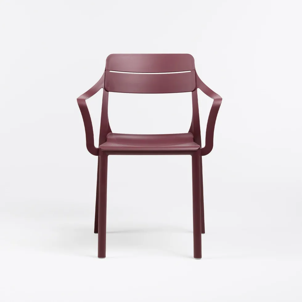 Silla de jardín Nardi CASSIA borgogna con brazos